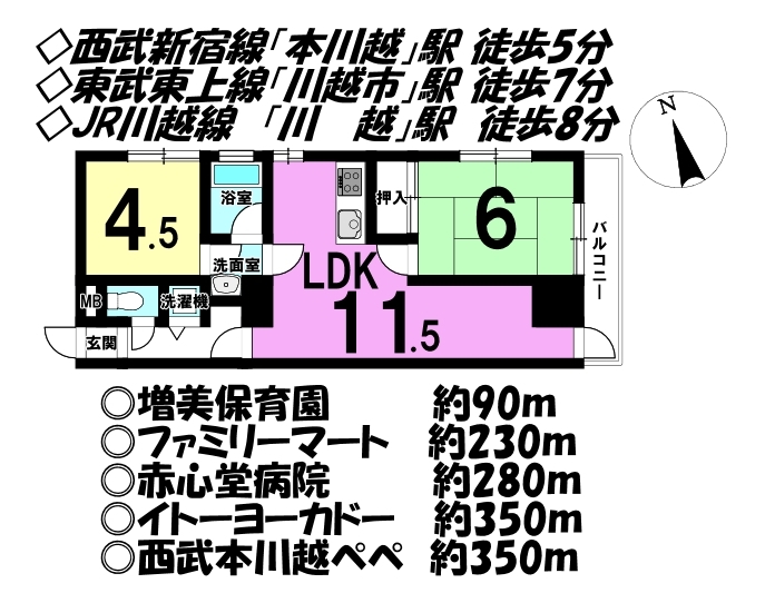 埼玉県川越市新富町２丁目の中古マンション 1580万円 の不動産 住宅の物件詳細 ハウスドゥ Com Sp スマートフォンサイト