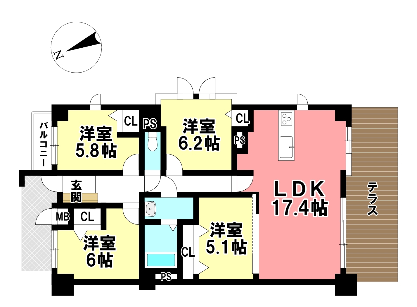 愛知県豊田市日南町４丁目の中古マンション(1890万円)[2631185]の 